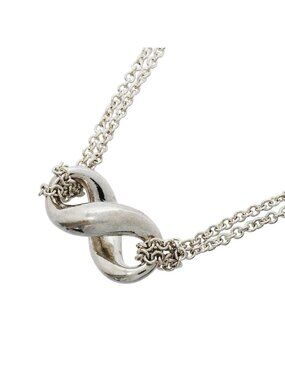 Tiffany & Co Necklace Infinity Double Chain Silver